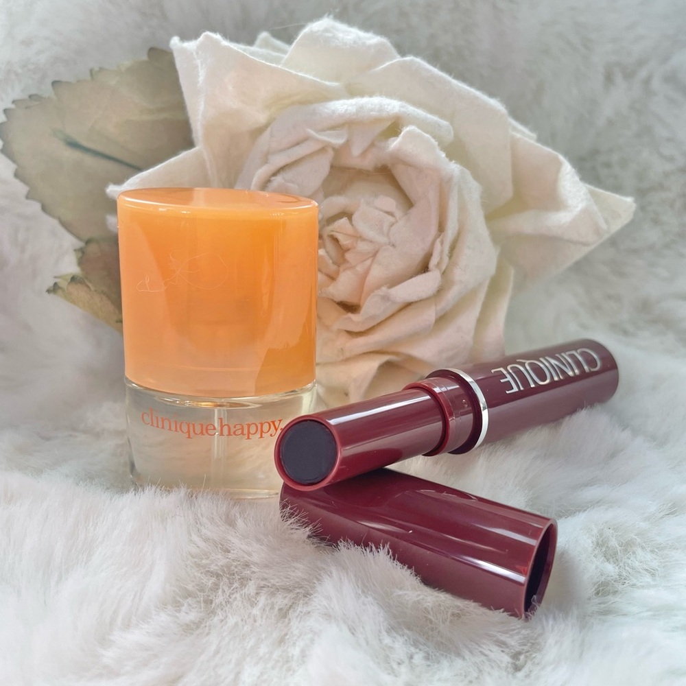 New with tags CLINIQUE BUNDLE ON THE GO SIZE ALMOST LIPSTICK BLACK HONEY & HAPPY